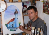 slikar-slavko-dukic-slika-prelosku-crkvu-u-svojem-ateljeu-2008